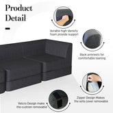 Customizable Modular Loveseat Sectional Sofa